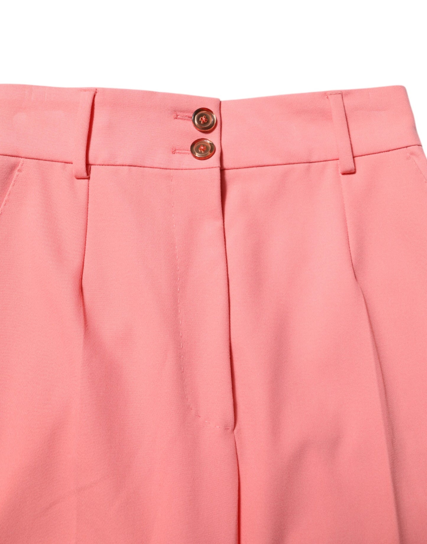Dolce & Gabbana Pinke konisch zulaufende Kleiderhose mit hoher Taille