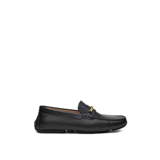 Bally Schwarzer Leder-Mokassin