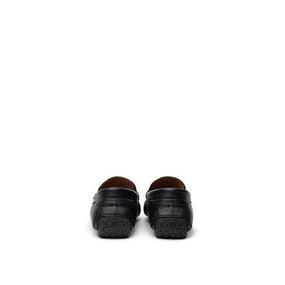 Bally Schwarzer Leder-Mokassin