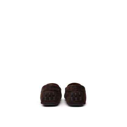 Bally Brauner Leder-Mokassin