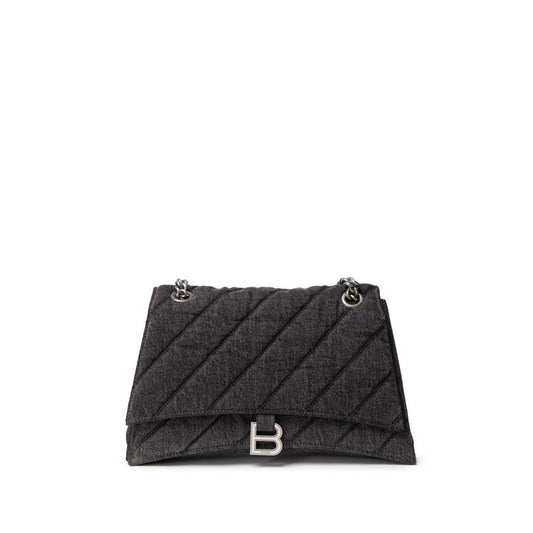 Balenciaga Schwarze Umhängetasche aus Stoff und Leder