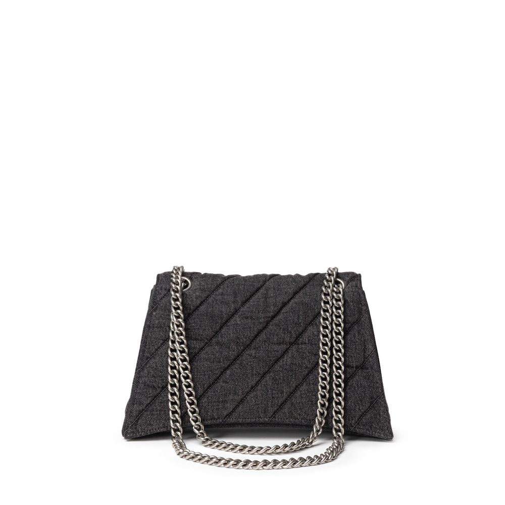 Balenciaga Schwarze Umhängetasche aus Stoff und Leder