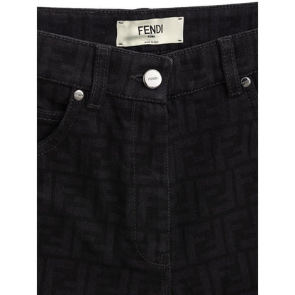 Fendi Schwarze Baumwolljeans Denim