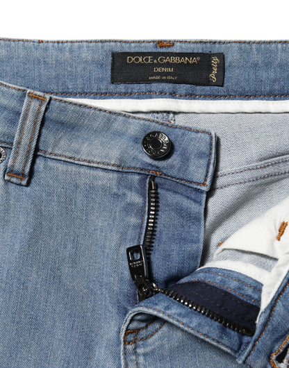 Dolce & Gabbana Blaue Baumwolle PRETTY MidWaist Skinny Denim Jeans