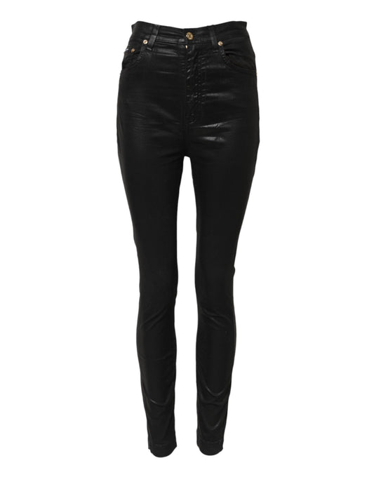 Dolce & Gabbana Schwarze GRACE High Waist Skinny Denim Jeans