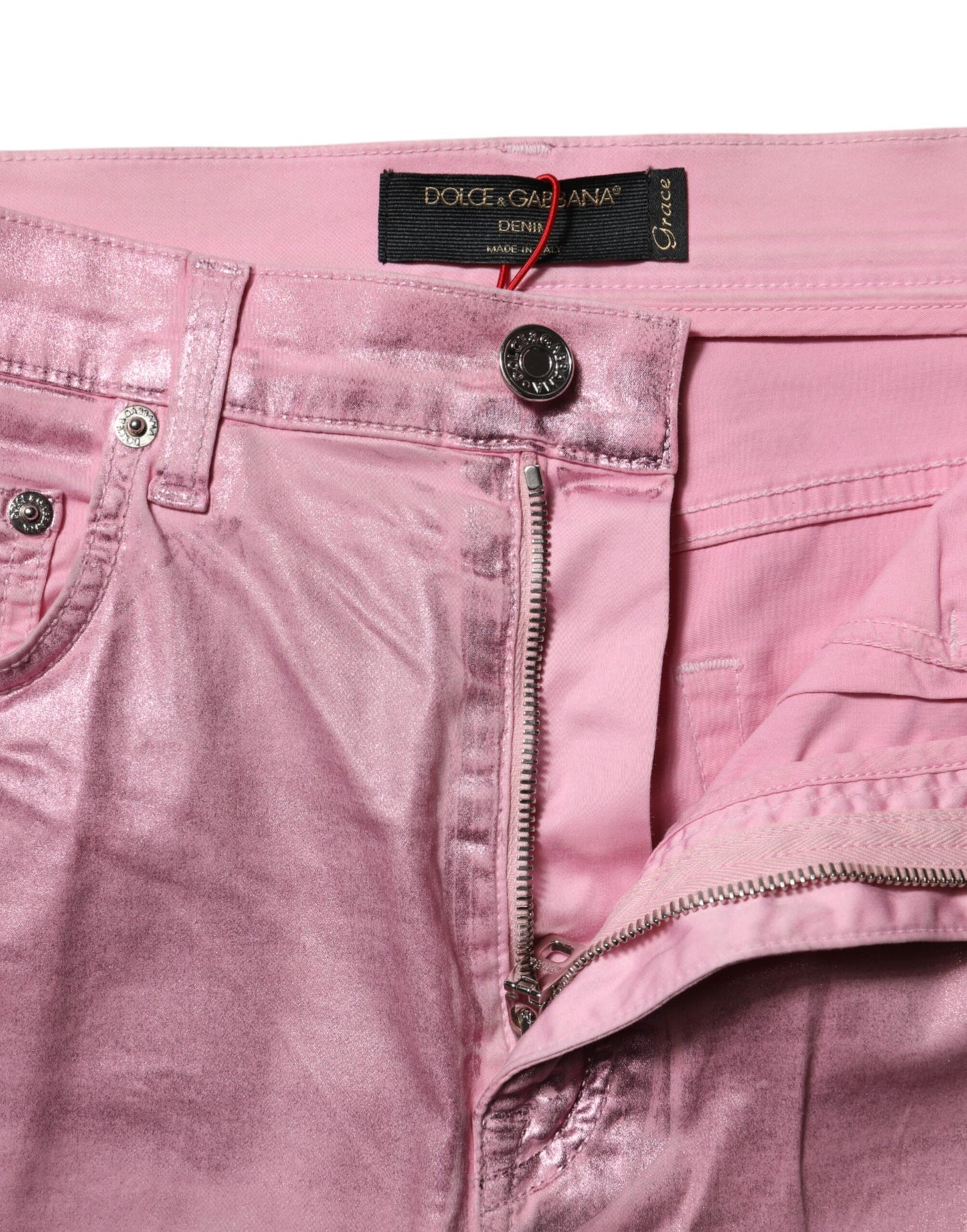 Dolce & Gabbana Rosa GRACE High Waisted Skinny Denim Jeans