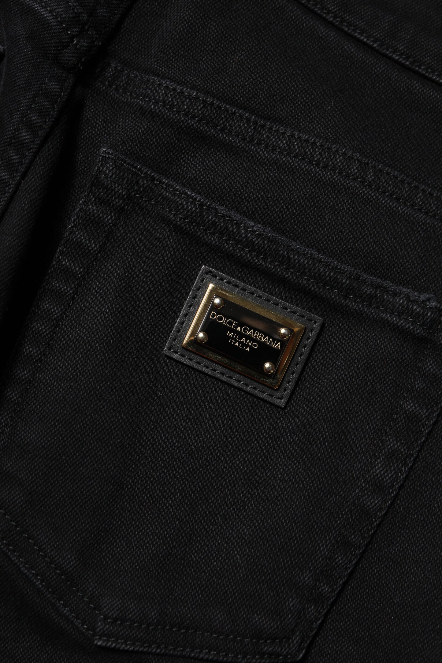 Dolce & Gabbana Schwarze Boyfriend Denim-Jeans aus Baumwolle mit Schlag