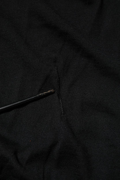 Dolce & Gabbana Schwarzes Kaschmir-T-Shirt mit V-Ausschnitt und langen Ärmeln