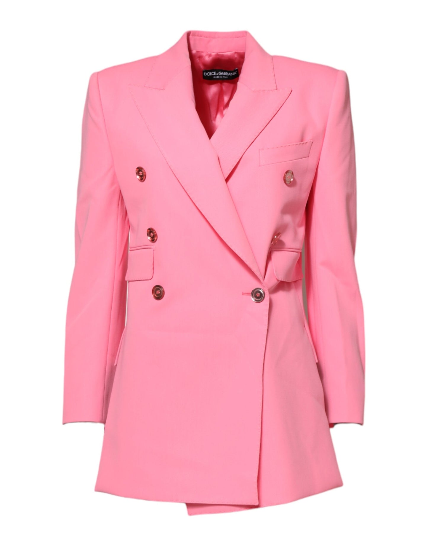 Dolce & Gabbana Rosa Zweireiher Frauen Mantel Jacke