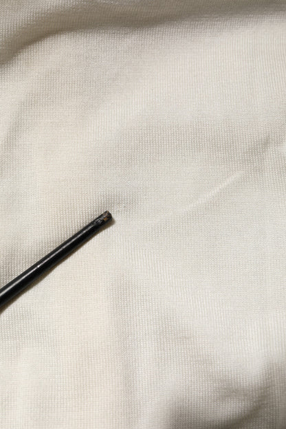 Dolce & Gabbana Weißer Seidenlilien-Pullover mit Verzierungen