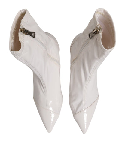 Elisabetta Franchi Weiß Stiletto Heels Mid Calf Stiefel Schuhe