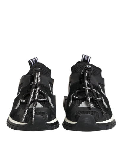 Dolce & Gabbana Schwarz Weiß Logo Sorrento Turnschuhe Schuhe