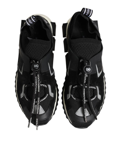Dolce & Gabbana Schwarz Weiß Logo Sorrento Turnschuhe Schuhe