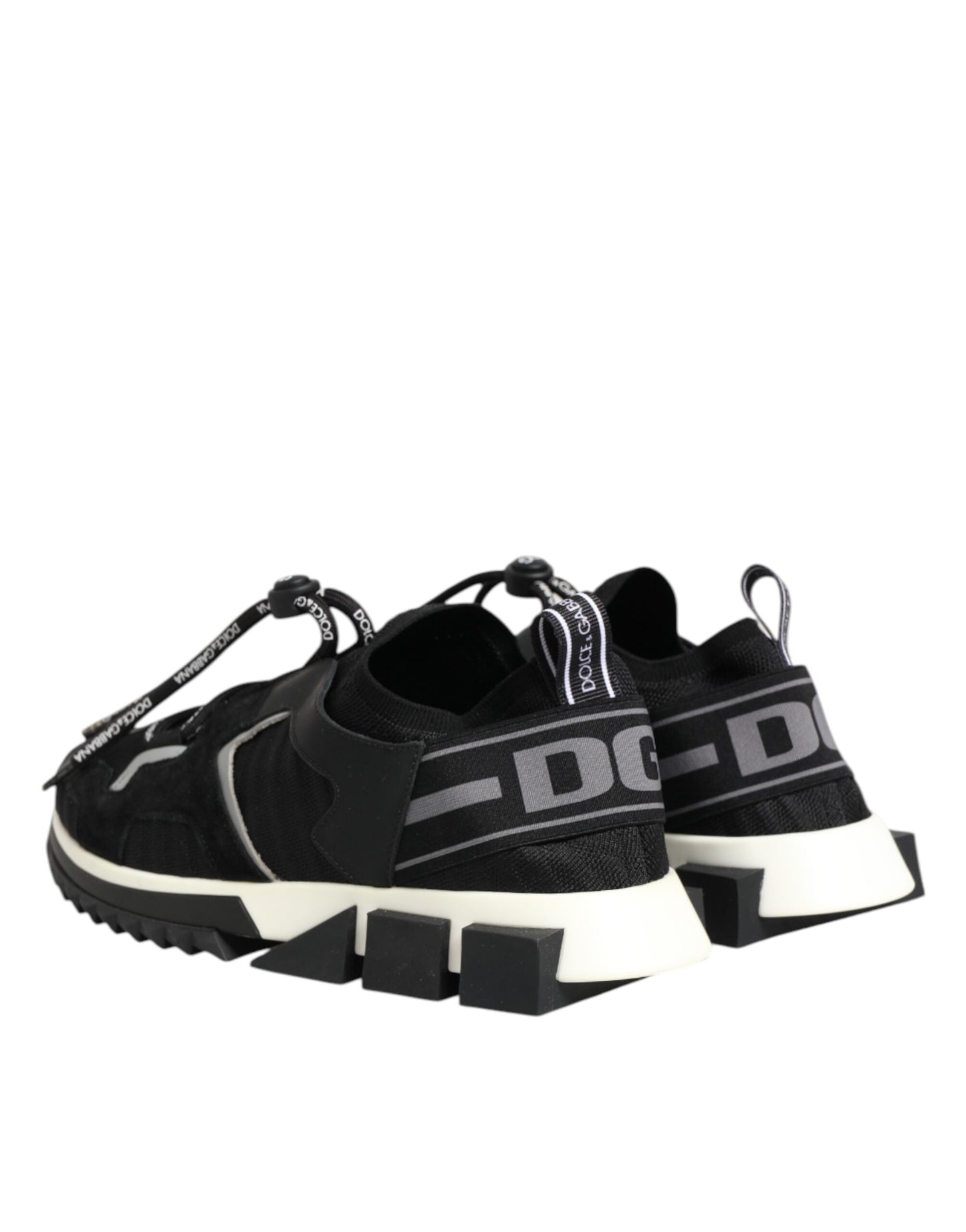 Dolce & Gabbana Schwarz Weiß Logo Sorrento Turnschuhe Schuhe