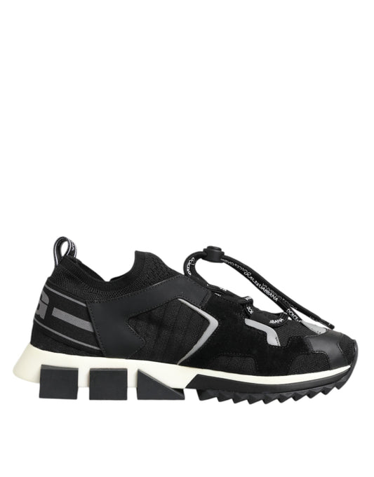 Dolce & Gabbana Schwarz Weiß Logo Sorrento Turnschuhe Schuhe