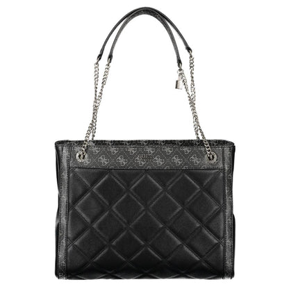 Guess Jeans Schwarze Polyethylen-Handtasche
