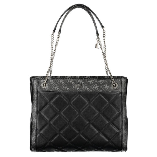 Guess Jeans Schwarze Polyethylen-Handtasche