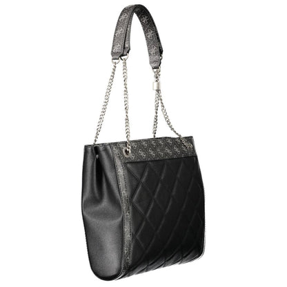 Guess Jeans Schwarze Polyethylen-Handtasche