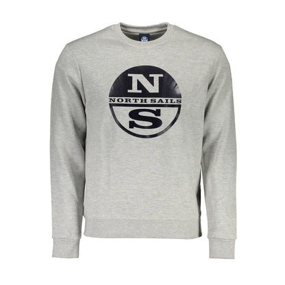 North Sails Grauer Baumwollpullover für Männer