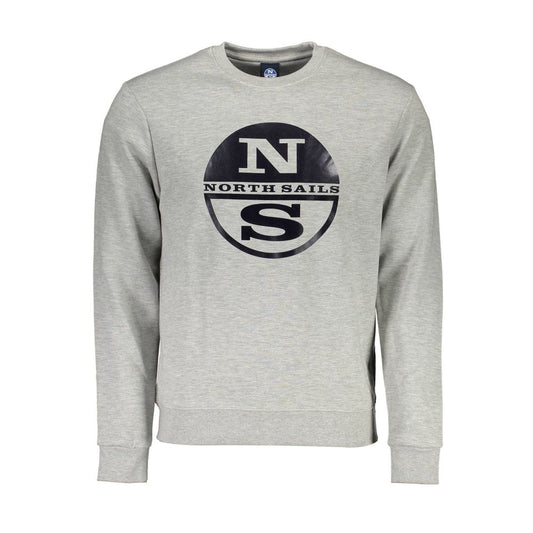North Sails Grauer Baumwollpullover für Männer
