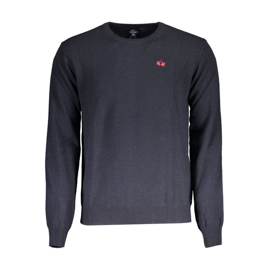 La Martina Blauer Pullover aus Wolle