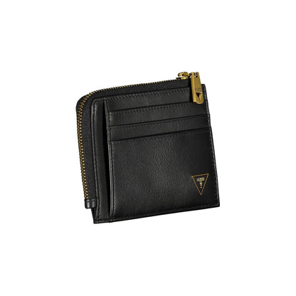 Guess Jeans Schwarzes Leder Portemonnaie