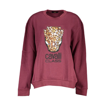 Cavalli Class Lila Baumwollpullover