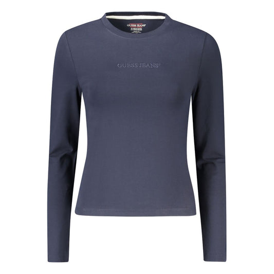 Guess Jeans T-Shirt aus blauer Baumwolle für Frauen