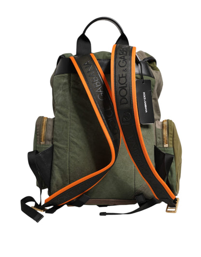 Dolce & Gabbana Militär Grün Patchwork Rucksack Rucksack Tasche