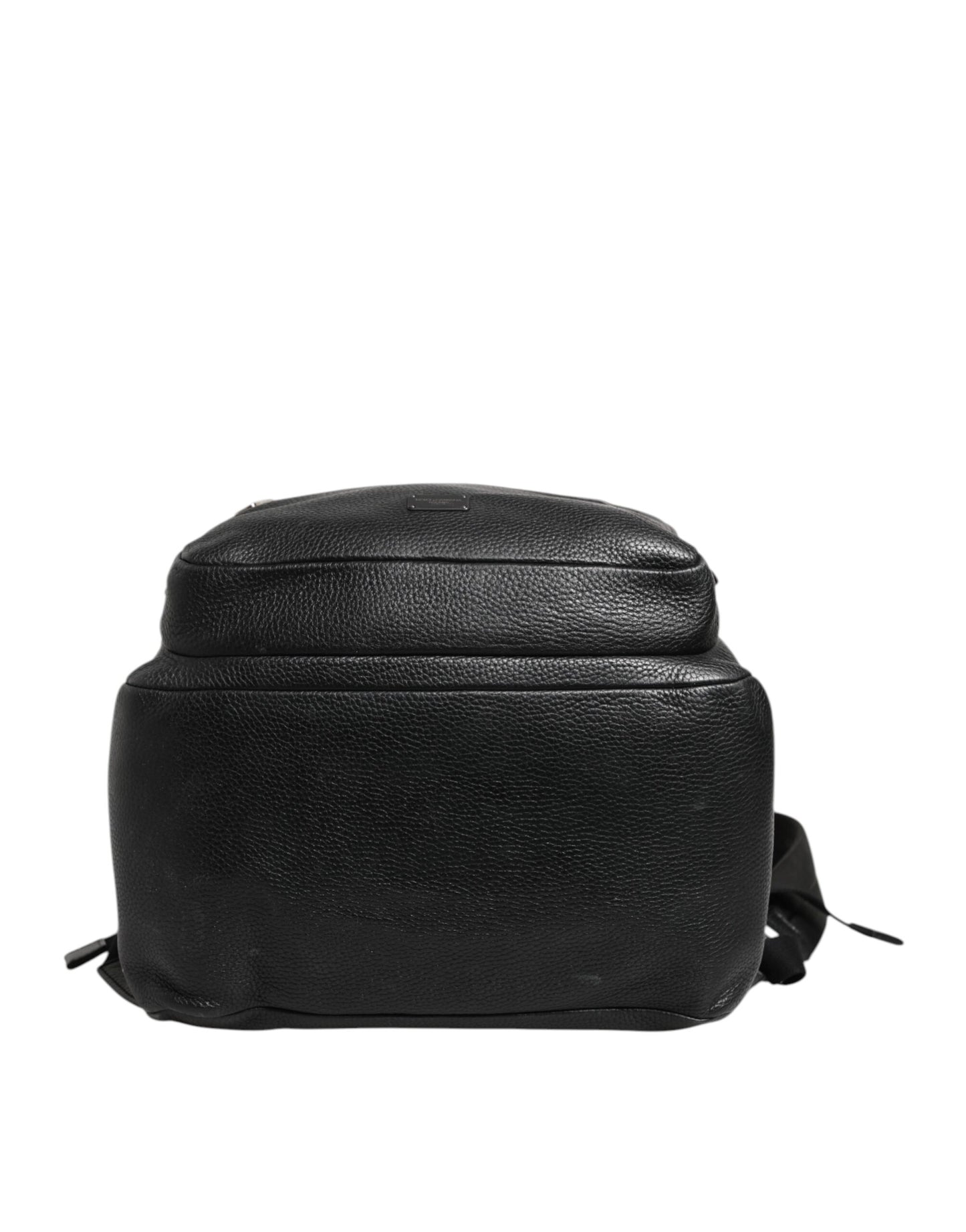 Dolce & Gabbana Schwarzer Palermo-Rucksack Tasche aus gehämmertem Kalbsleder