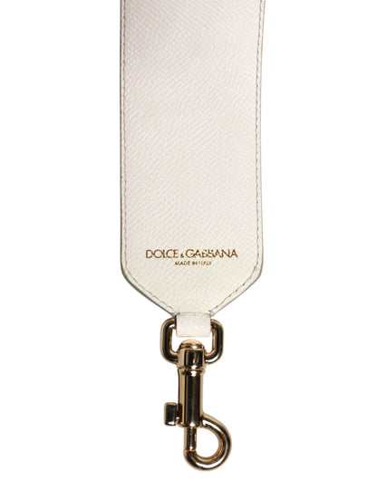 Dolce & Gabbana Weißes blaues geblümtes Leder Nieten Accessoire Schulterriemen