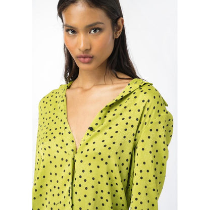 PINKO Grünes Polyester-Hemd