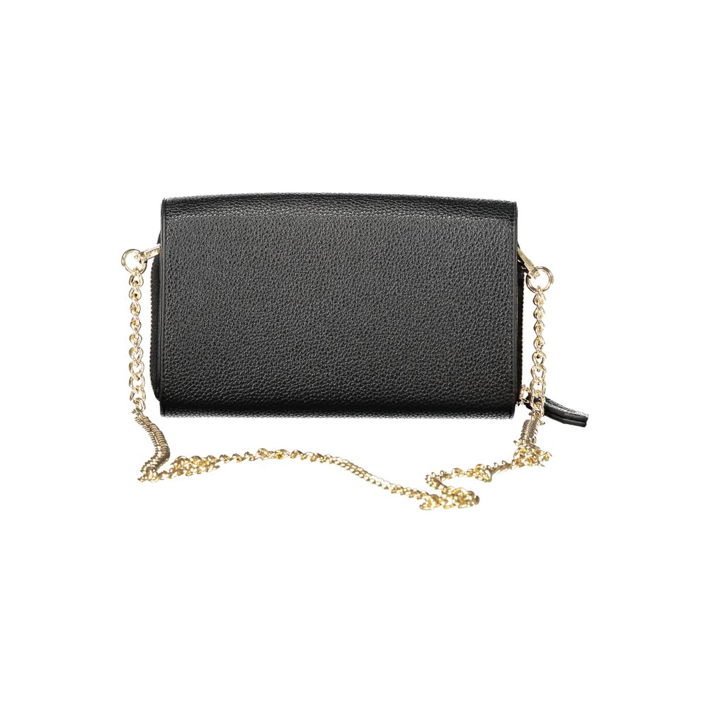 Mario Valentino Schwarzes Polyethylen Frauen Brieftasche Convertible Umhängetasche
