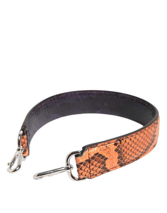 Dolce & Gabbana Orange Exotische Ledertasche Schulterriemen