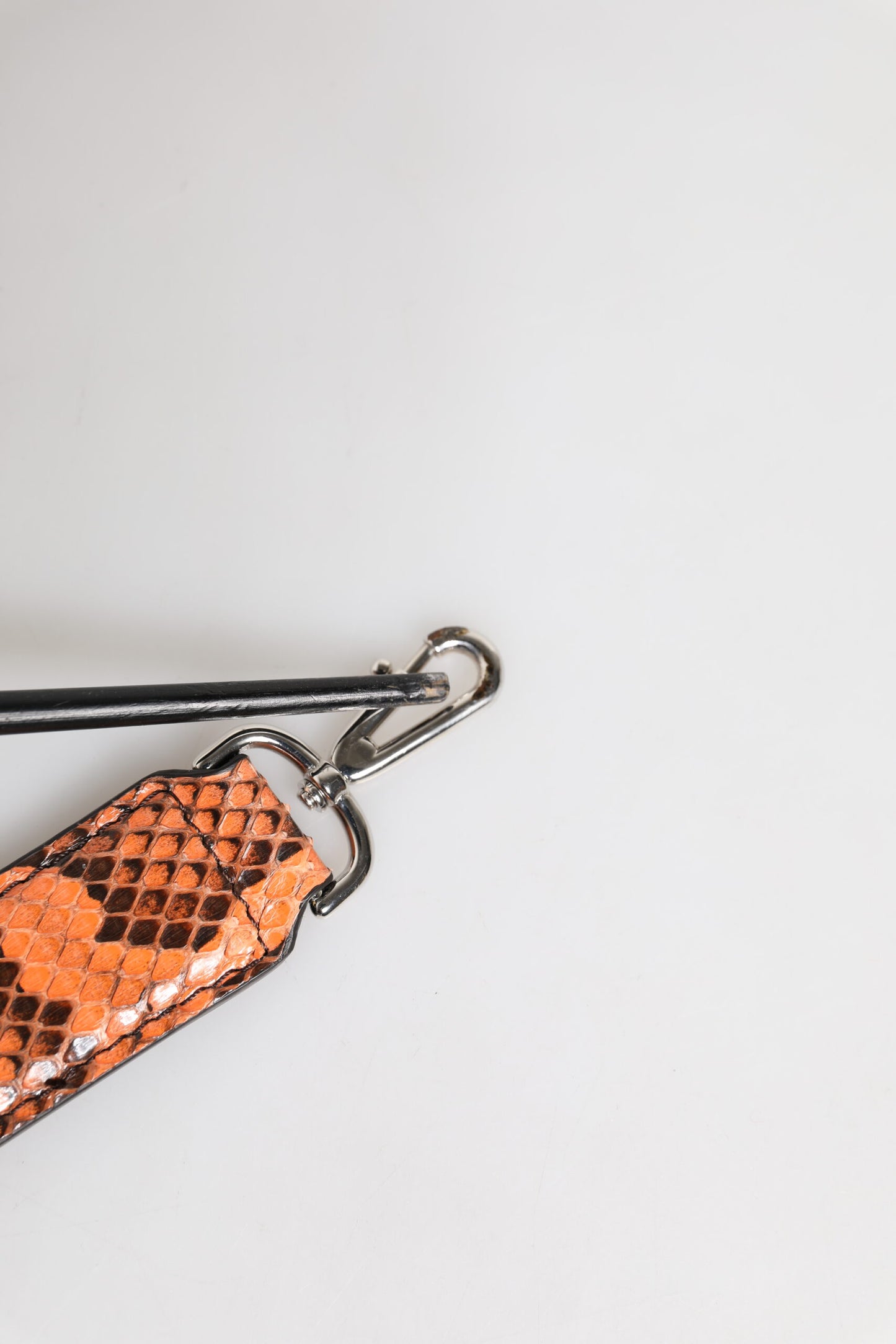 Dolce & Gabbana Orange Exotische Ledertasche Schulterriemen