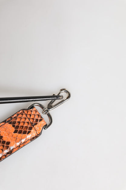 Dolce & Gabbana Orange Exotische Ledertasche Schulterriemen