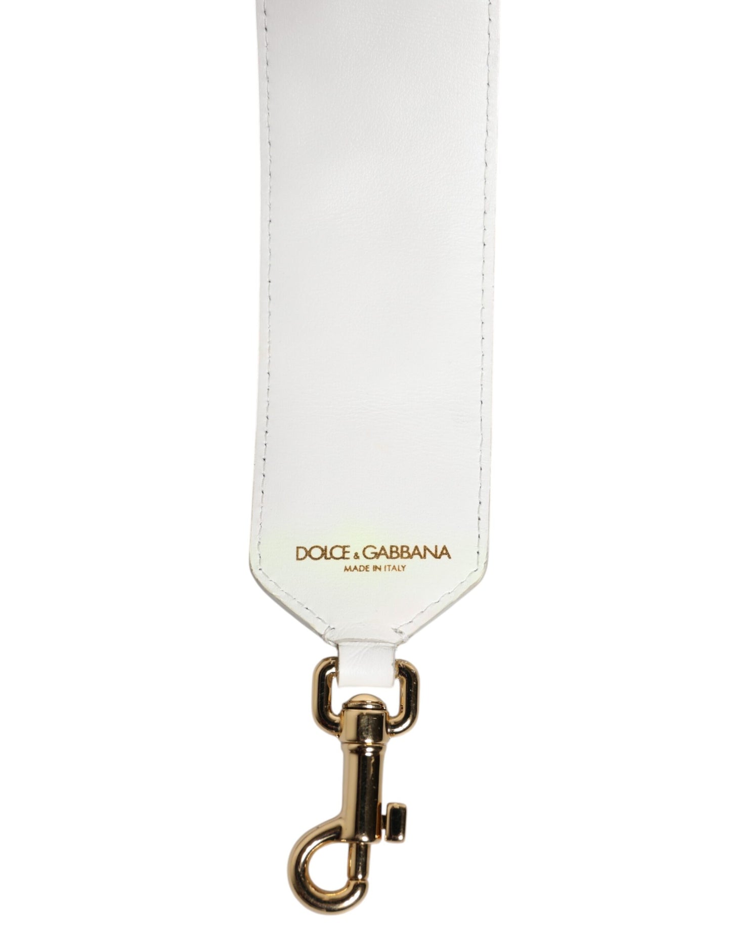 Dolce & Gabbana Weißes Kalbsleder Raffia besticktes Patchwork Schulterriemen