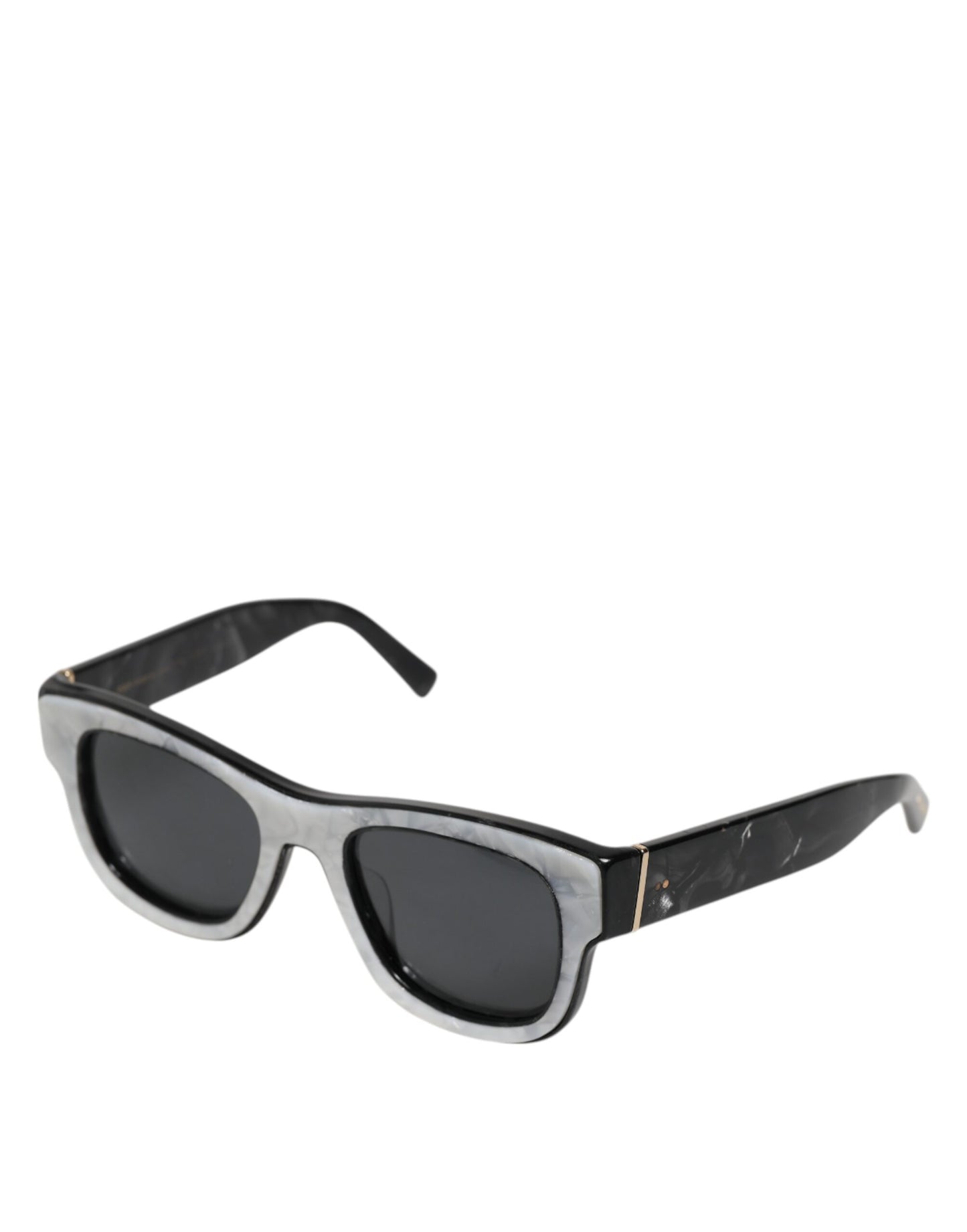 Dolce & Gabbana Perlweißes Acetatgestell Domenico Deep Shades Sonnenbrille