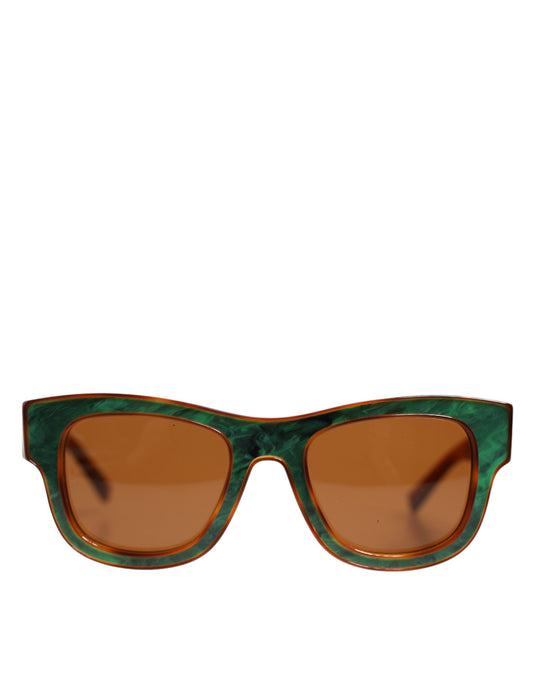 Dolce & Gabbana Grünbraun marmoriertes Acetat DG4379-F Eyewear Sonnenbrillen