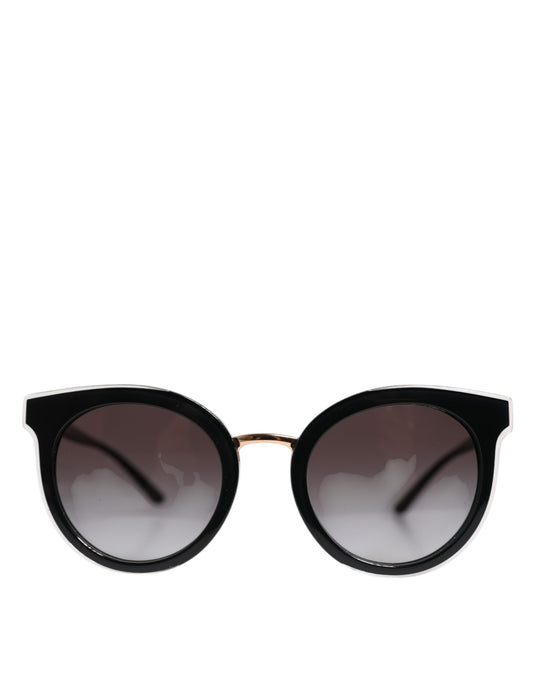 Dolce & Gabbana Schwarze transparente runde Sonnenbrille DG4371-F Eyewear