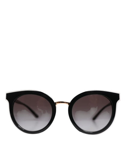 Dolce & Gabbana Schwarze transparente runde Sonnenbrille DG4371-F Eyewear
