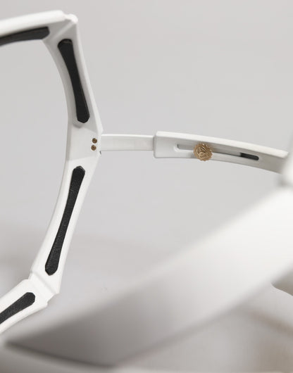 Dolce & Gabbana Weiße Acetatmaske der nächsten Generation Eyewear-Sonnenbrille