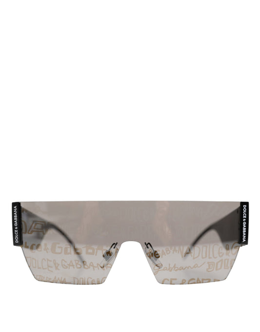 Dolce & Gabbana Schwarzer Metallrahmen DNA Graffiti DG2233 Eyewear Sonnenbrillen