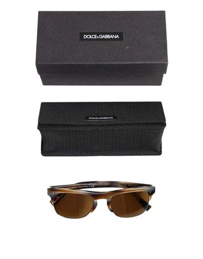 Dolce & Gabbana Braun gestreifte Acetat-Sonnenbrille DG4305 Eyewear