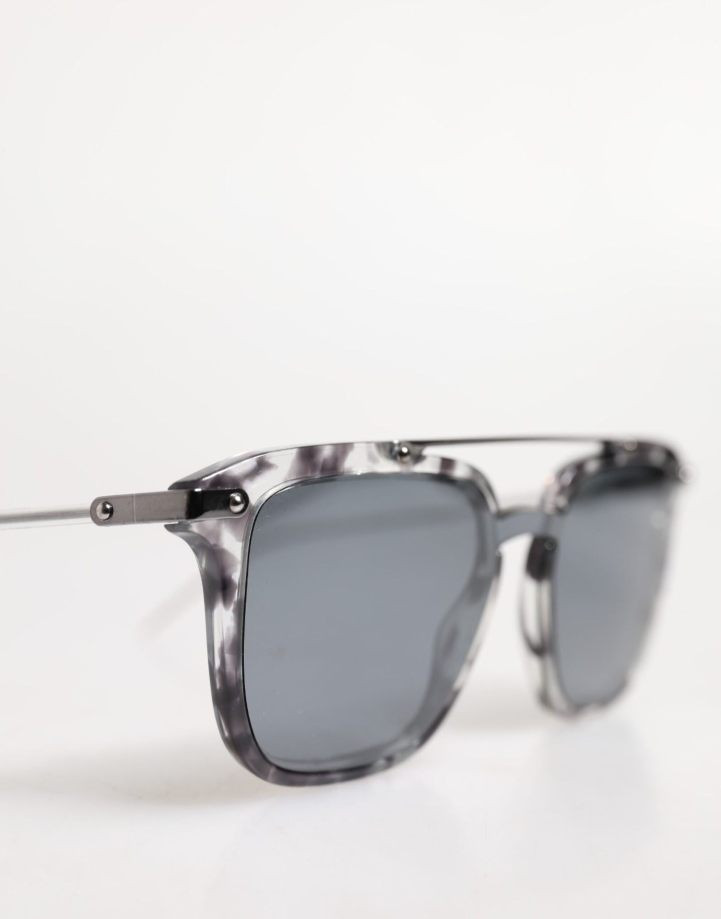 Dolce & Gabbana Graue Havanna Acetat Square DG4327 Eyewear Sonnenbrille