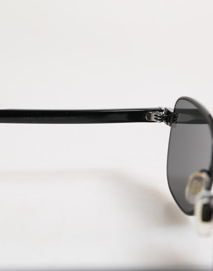 Dolce & Gabbana Schwarzer Metallrahmen mit quadratischen Gläsern DG2222 Eyewear Sonnenbrillen