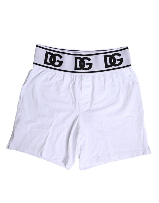 Dolce & Gabbana Weiße Cotton Stretch Regular Boxer Unterwäsche