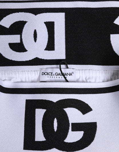 Dolce & Gabbana Weiße Cotton Stretch Regular Boxer Unterwäsche