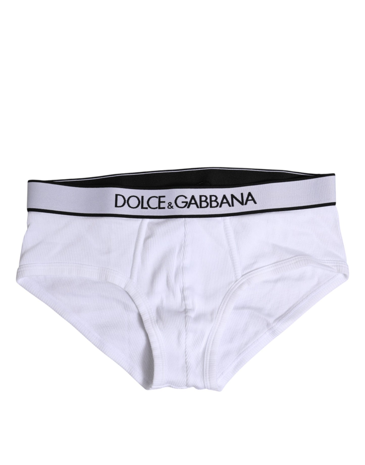Dolce & Gabbana Weißer Baumwoll-Stretch-Slip Regular Unterwäsche
