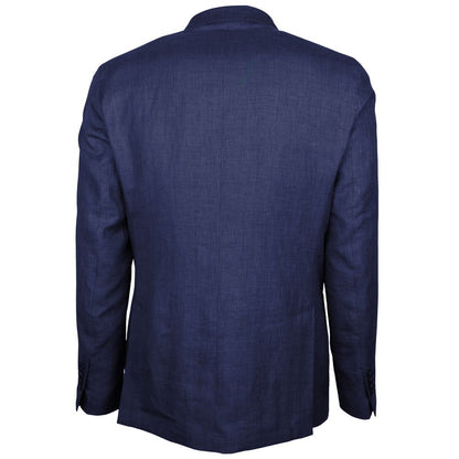 Made in Italy Blauer Leinenblazer